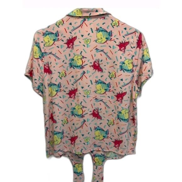 DISNEY LITTLE MERMAID Flounder & Sebastian Tie TOP Size Med - Picture 3 of 7